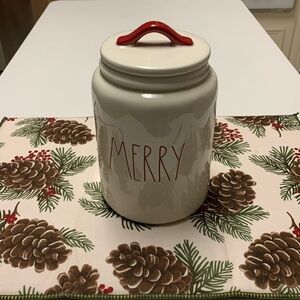 Rae Dunn Christmas Merry Canister
